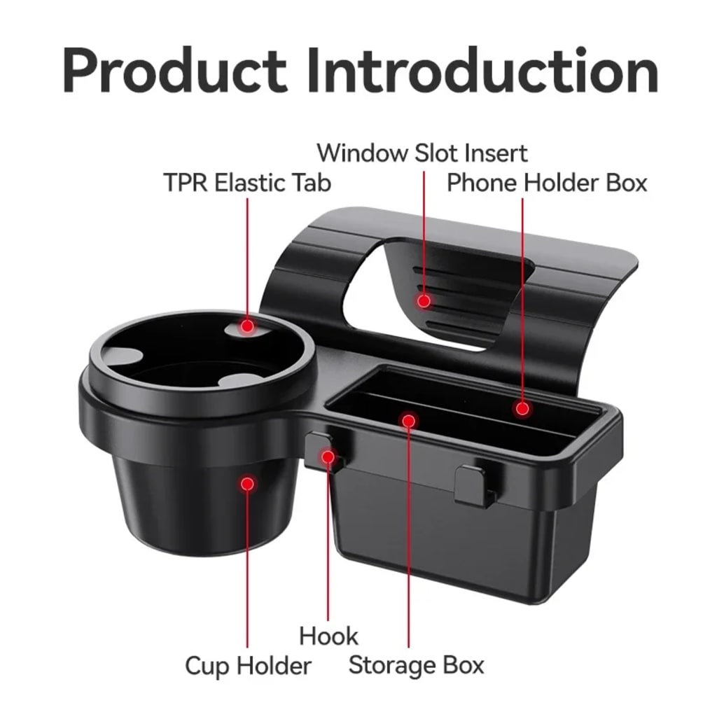 Support multifonction pour voiture – Gobelet, téléphone et accessoires