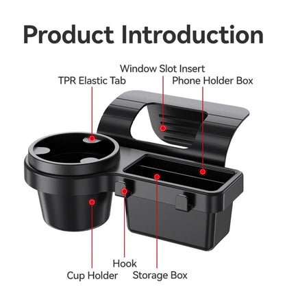 Support multifonction pour voiture – Gobelet, téléphone et accessoires